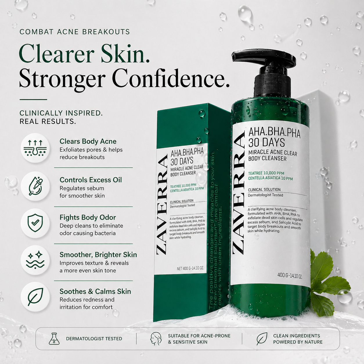 Zaverra DermaClear Body Wash 200ml
